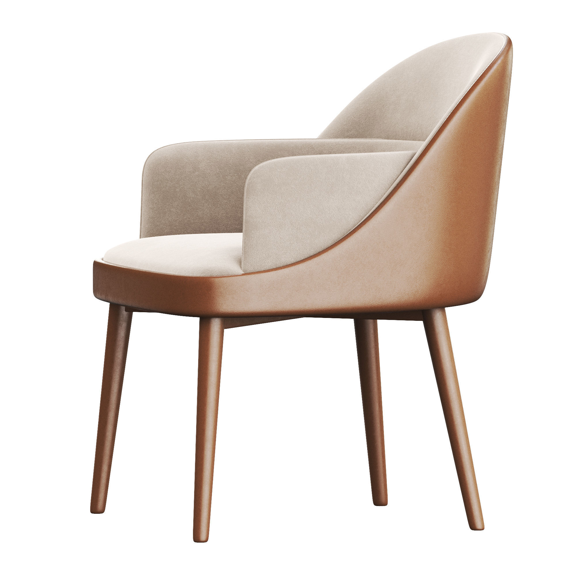 Modern dining chair 3D model_3