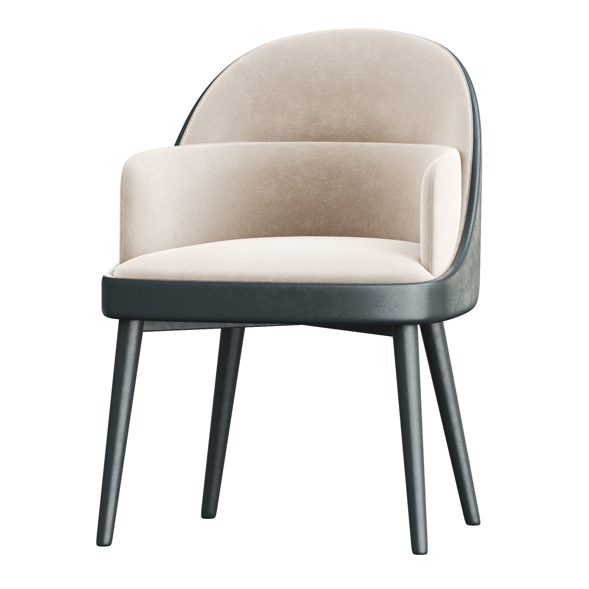 Modern dining chair 3D model_4