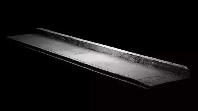 Low-Poly Scanned Sidewalk 01