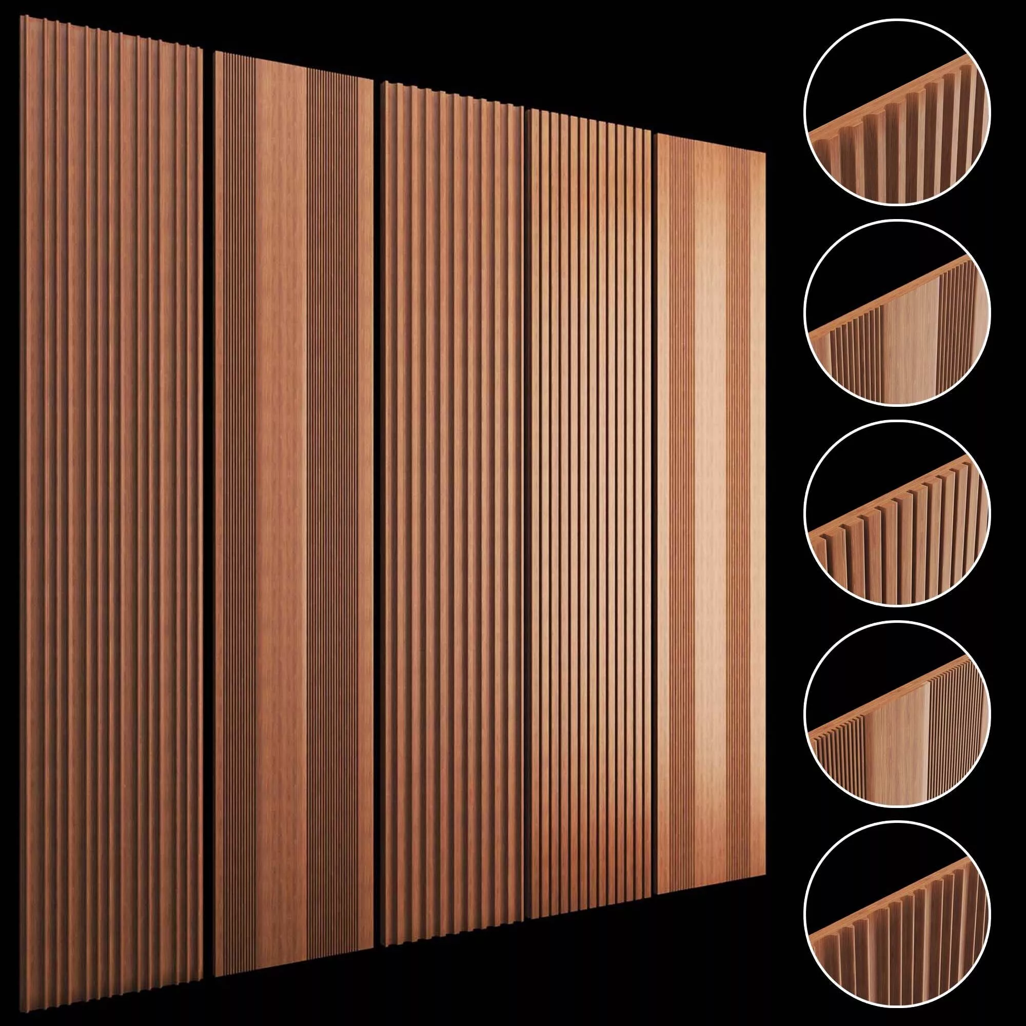 MDF 3D Panel Rafter-02 3D model