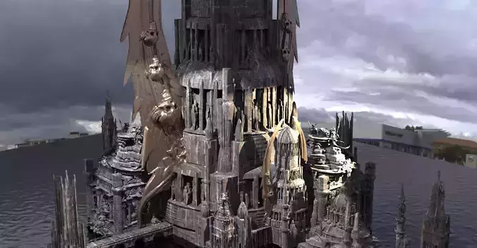 Skeletor Tower Scull Dome 4 3D model