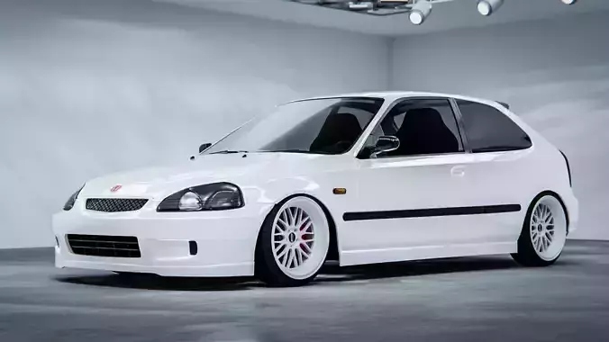 Honda Civic Type R EK9 Low-poly 3D model