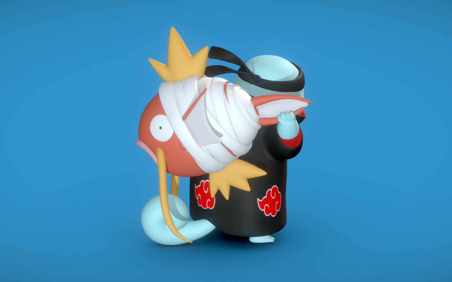 Squirtle - Akatsuki Variant - 3D print 3D print model_2