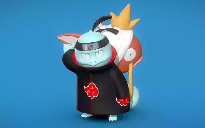 Squirtle - Akatsuki Variant - 3D print