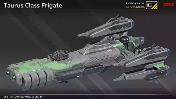 Taurus Class Frigate Low-poly 3D model