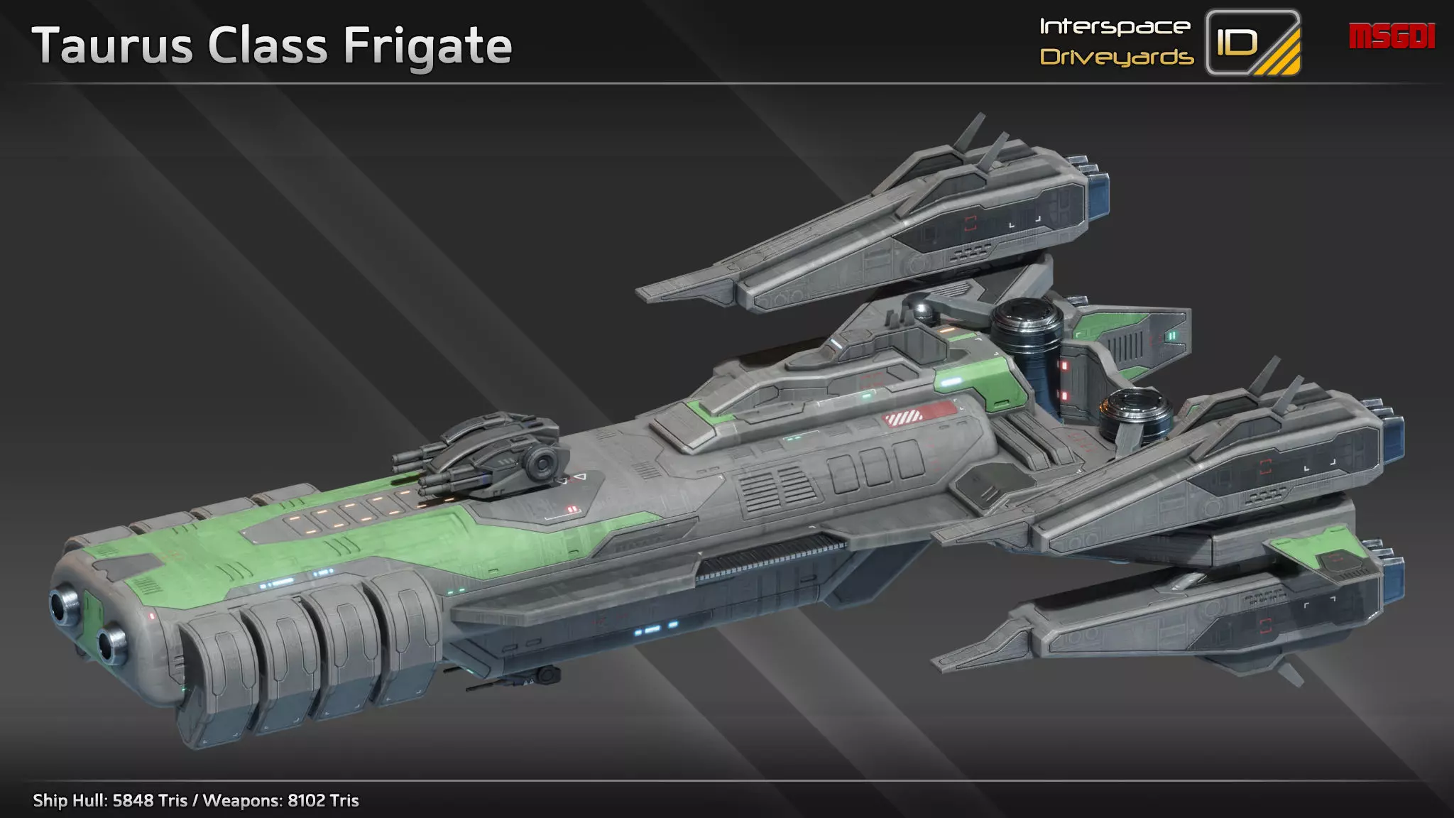 Taurus Class Frigate Low-poly 3D model_0