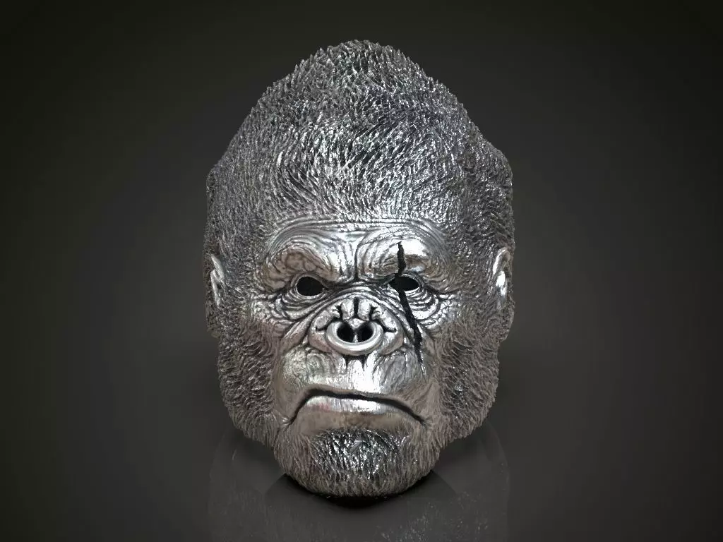 Gorilla ape monkey ring for men  3D print model_0