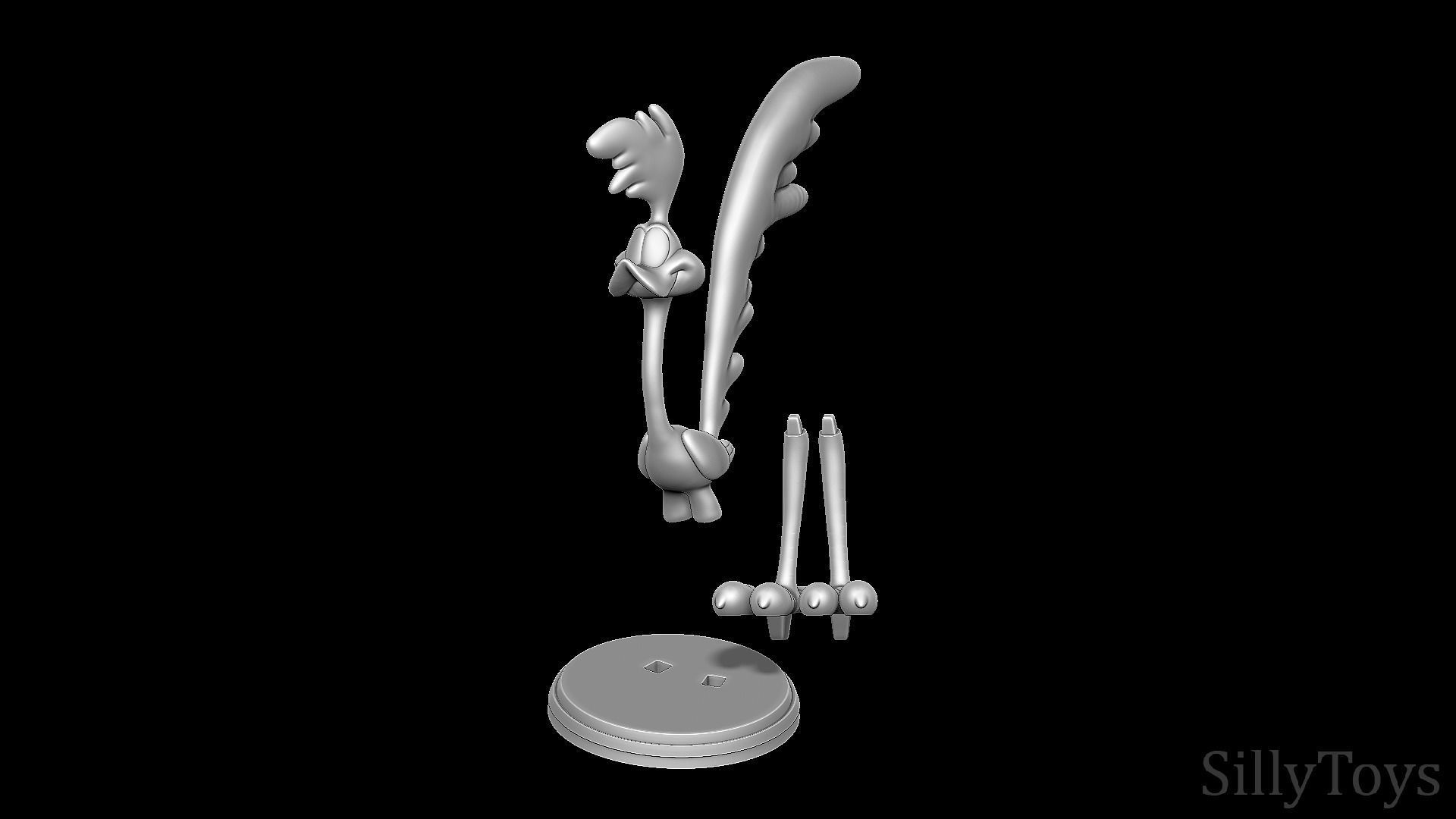 Wile E Coyote and Road Runner - Looney Tunes 3D print model_3