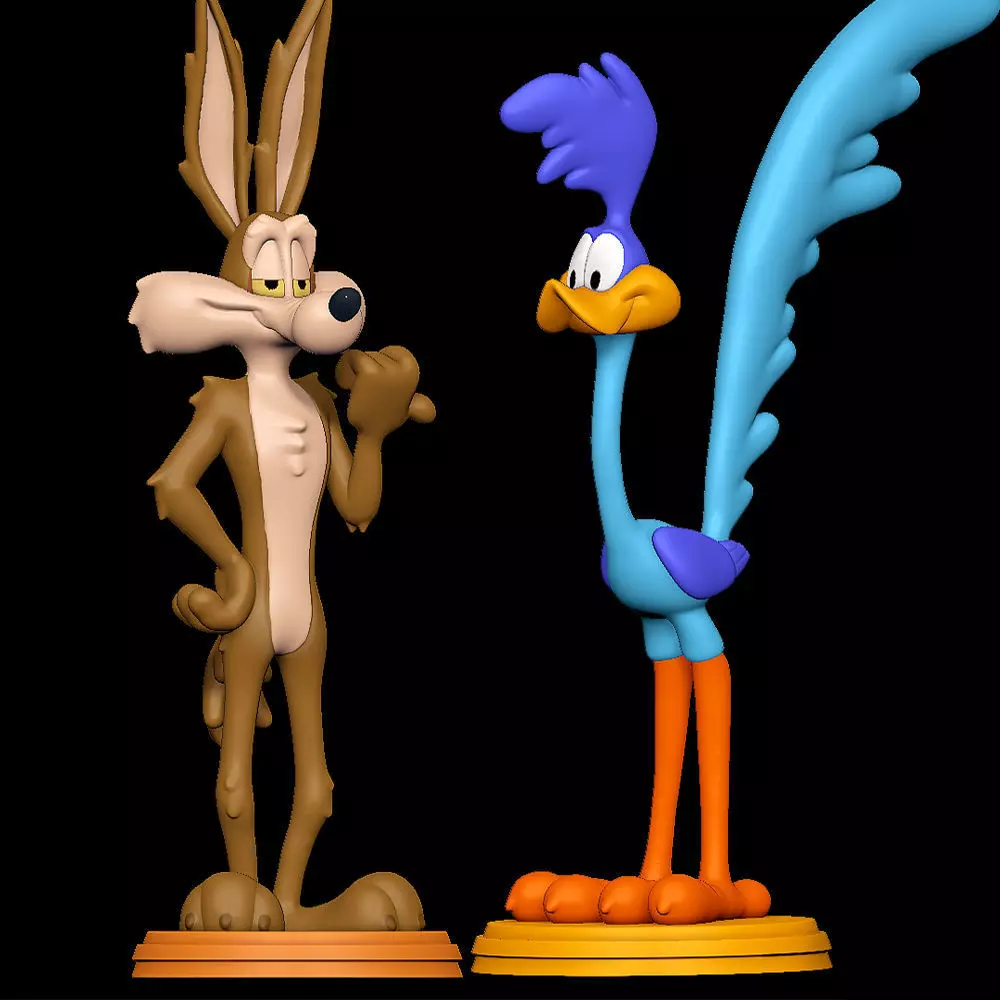 Wile E Coyote and Road Runner - Looney Tunes 3D print model_0