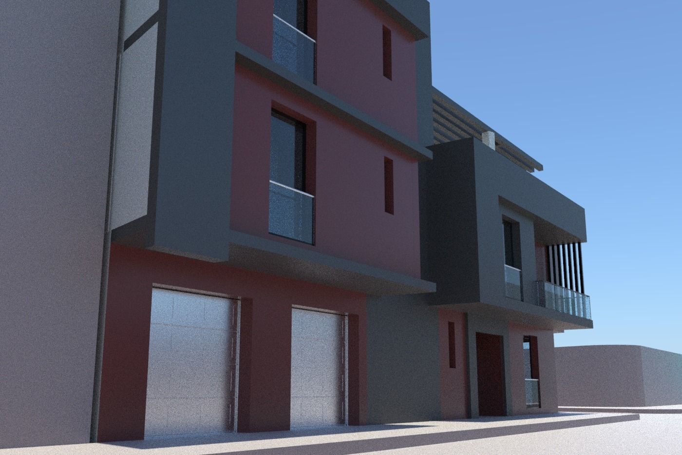 3D Residential Building  Free 3D model_9