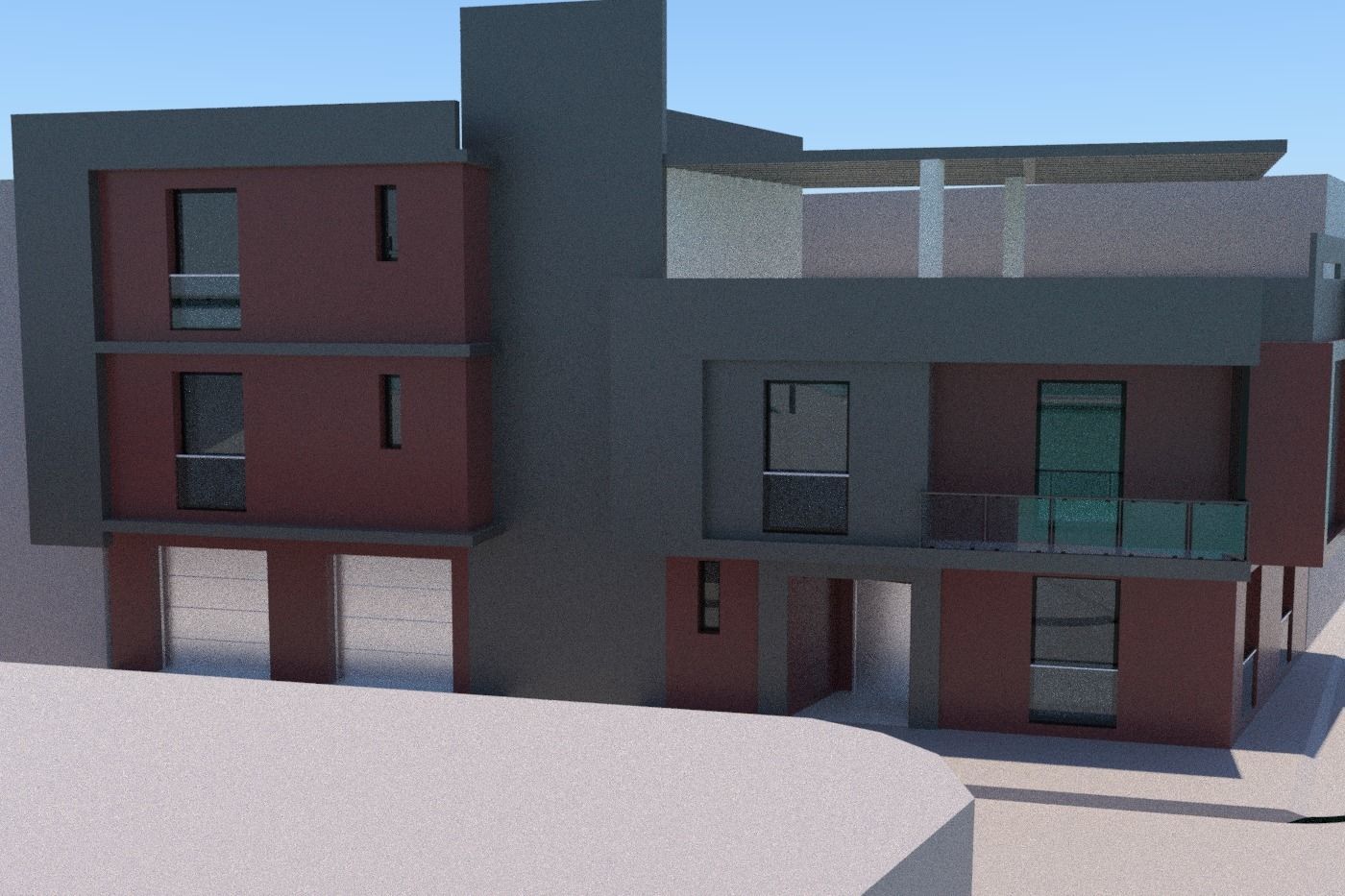 3D Residential Building  Free 3D model_3