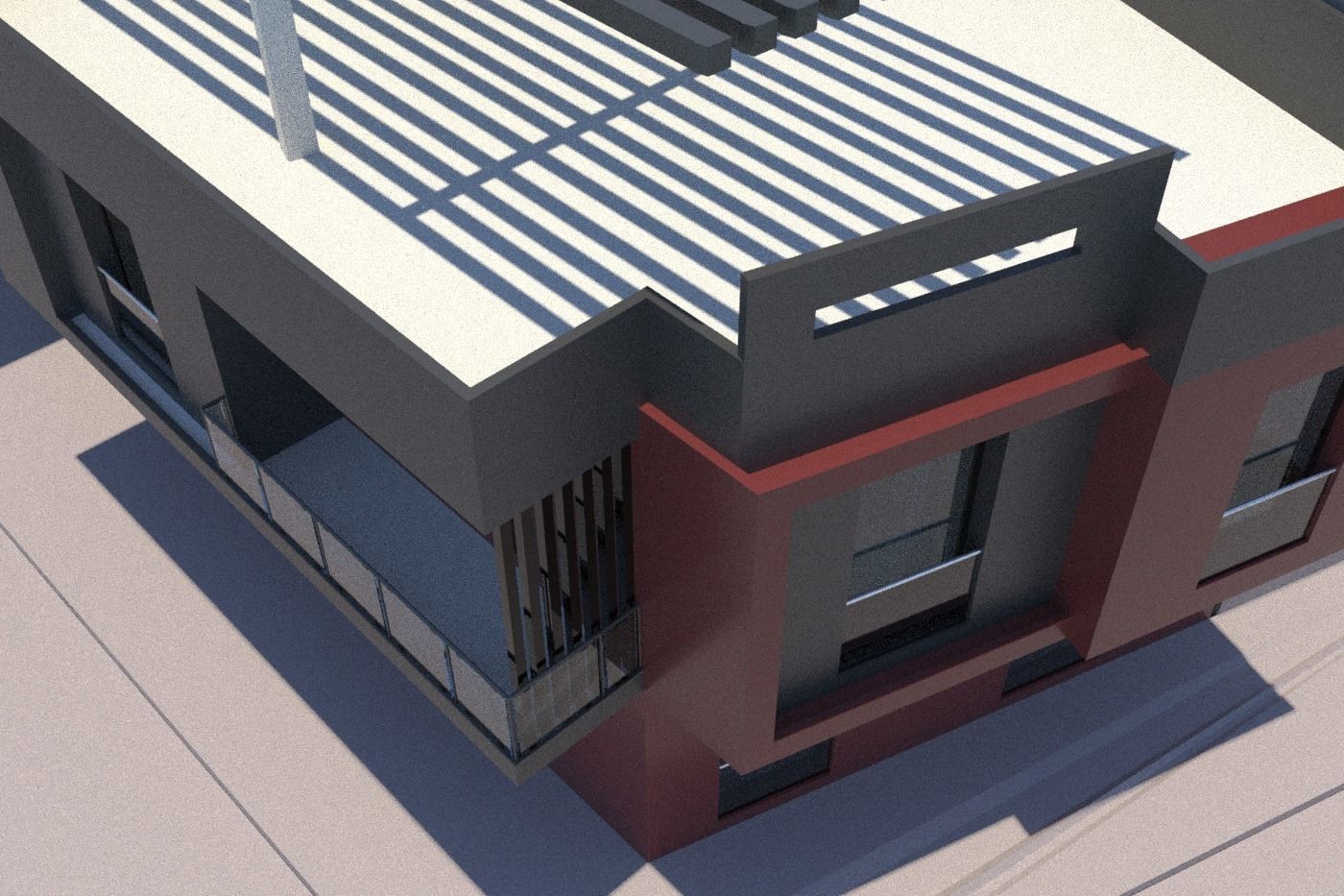 3D Residential Building  Free 3D model_8