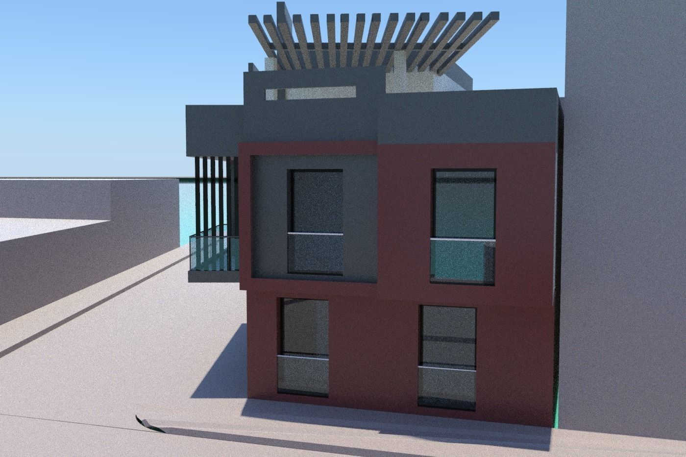 3D Residential Building  Free 3D model_7