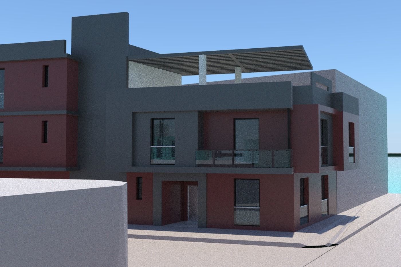 3D Residential Building  Free 3D model_6