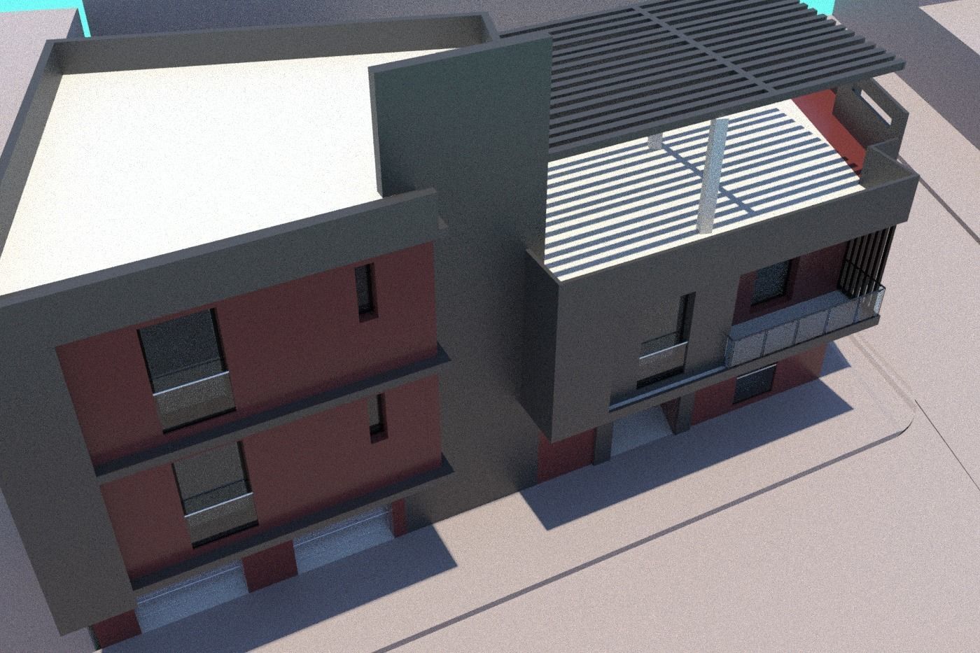 3D Residential Building  Free 3D model_4