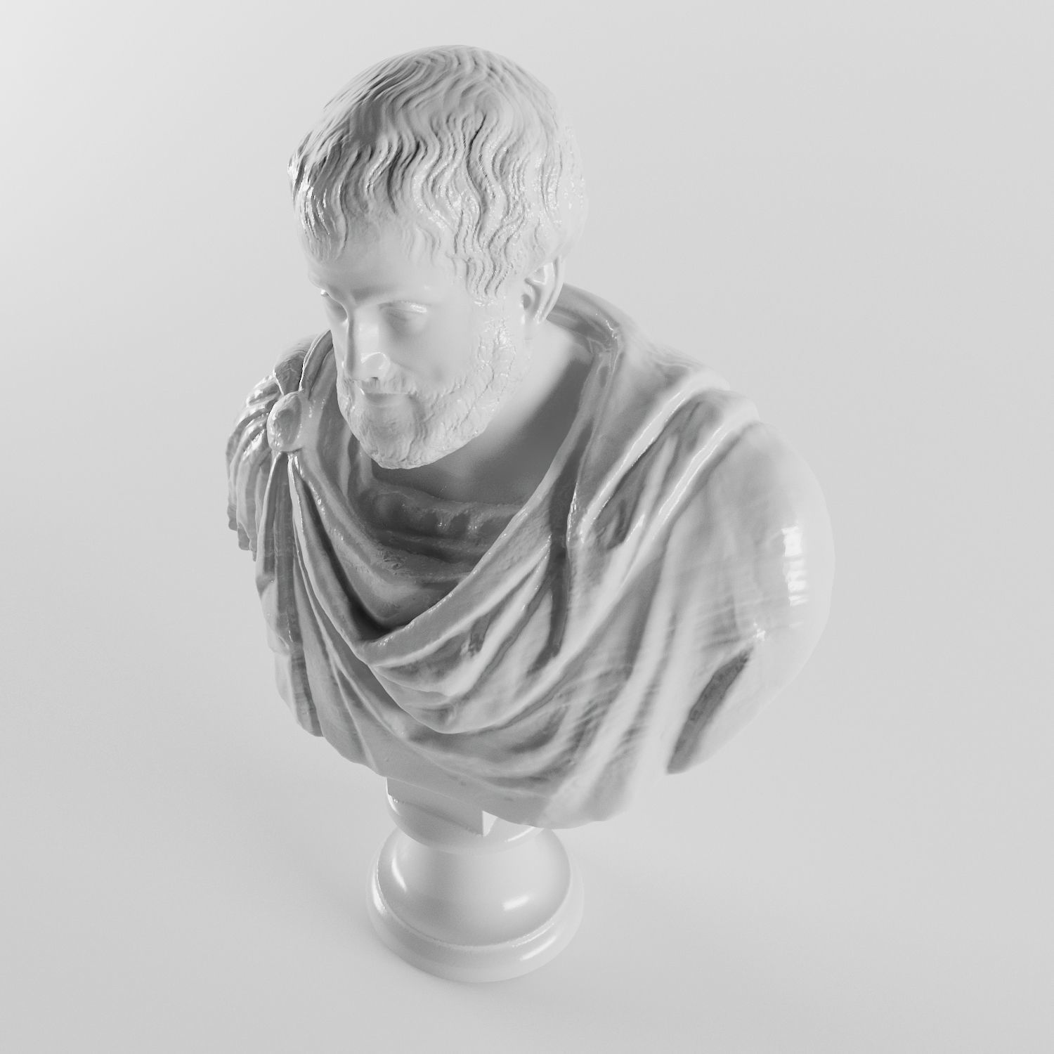 Aristotle bust of antoninus 3D print model_3