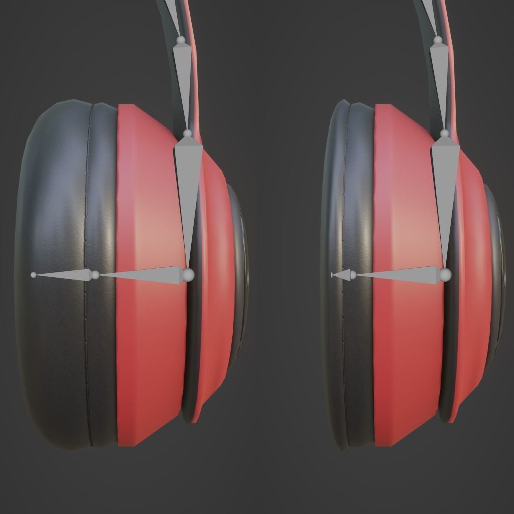 Cat Ear Headphones Low-poly 3D model_11