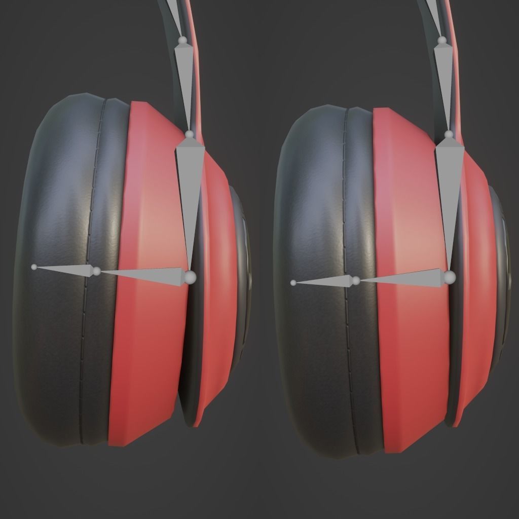 Cat Ear Headphones Low-poly 3D model_10