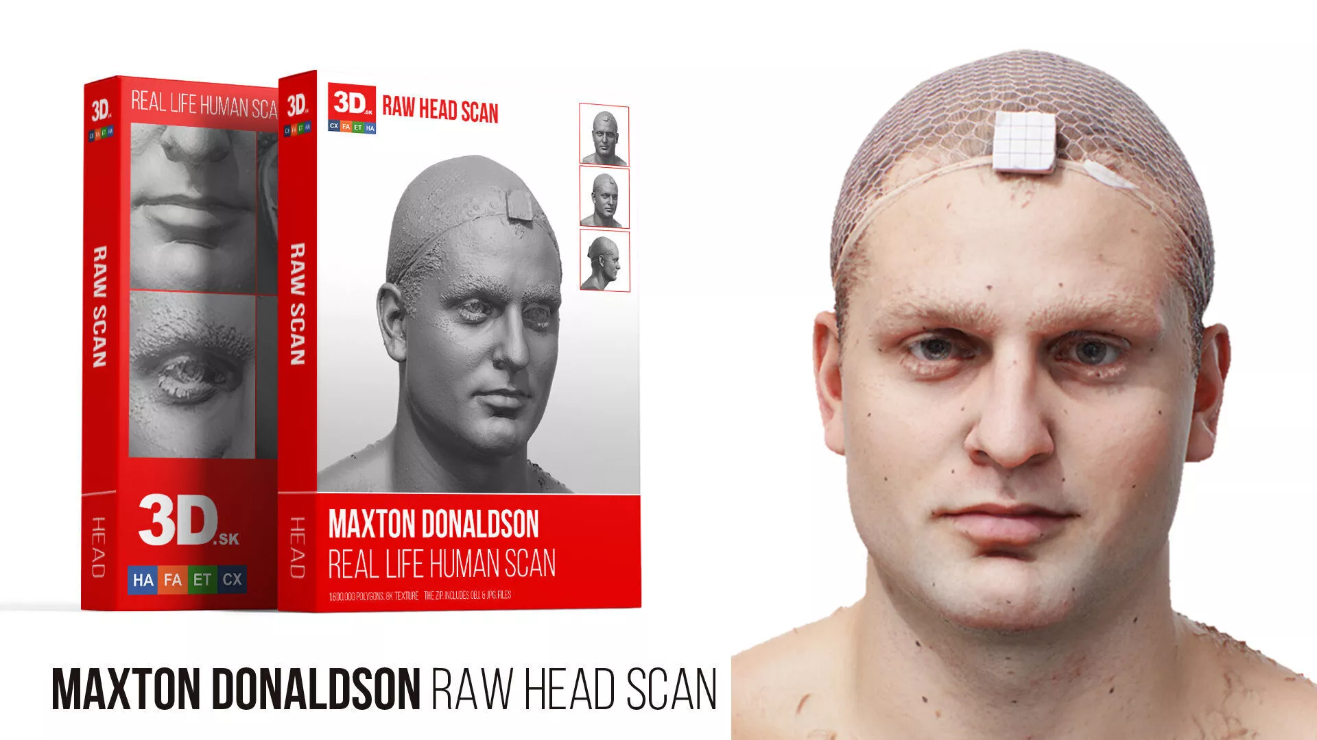 Raw 3D Head Scan Maxton Donaldson 3D model