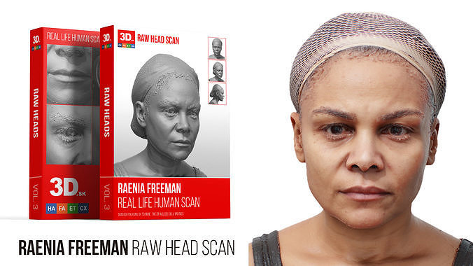 Raw 3D Head Scan Raenia Freeman 3D model