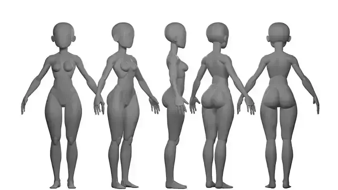 Blockout Stylized Girl