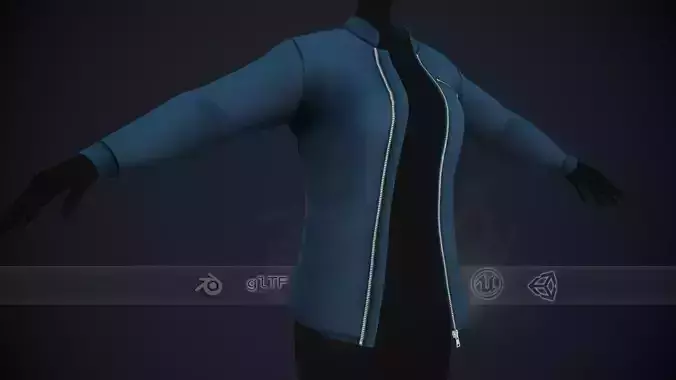 Female Blue Jacket Style 1