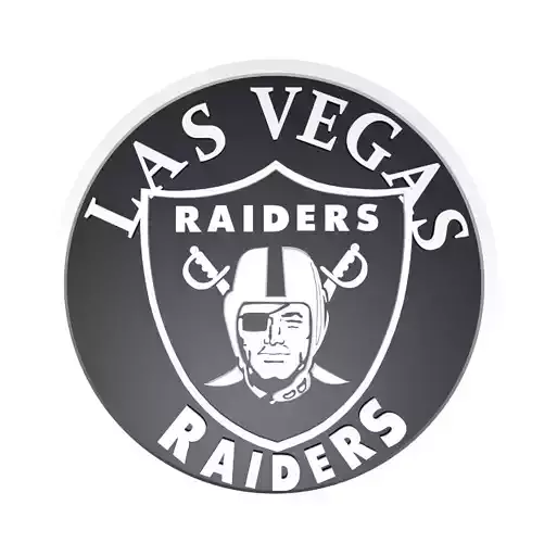 Las Vegas Raiders disc shield 3D model
