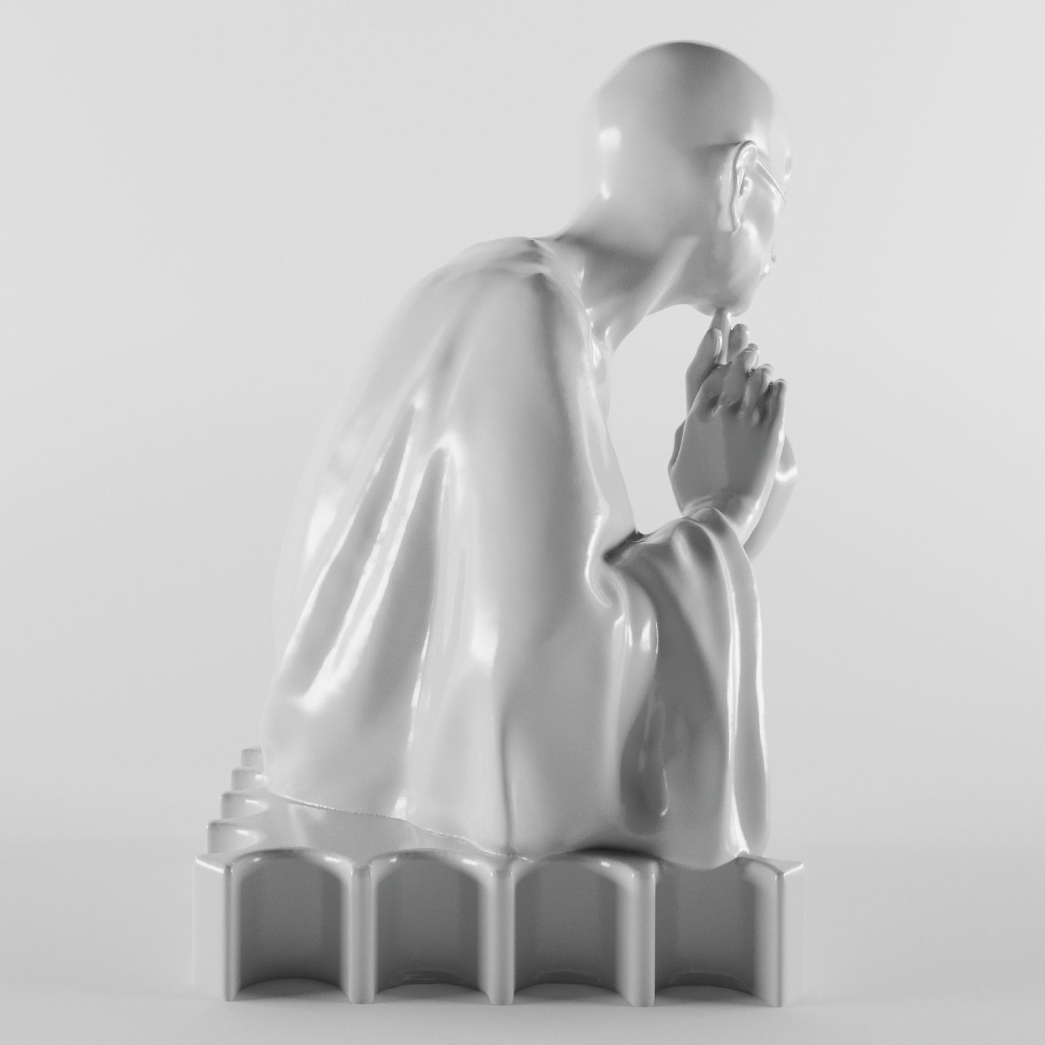 Mohandas Karamchand Gandhi 3D print model_2