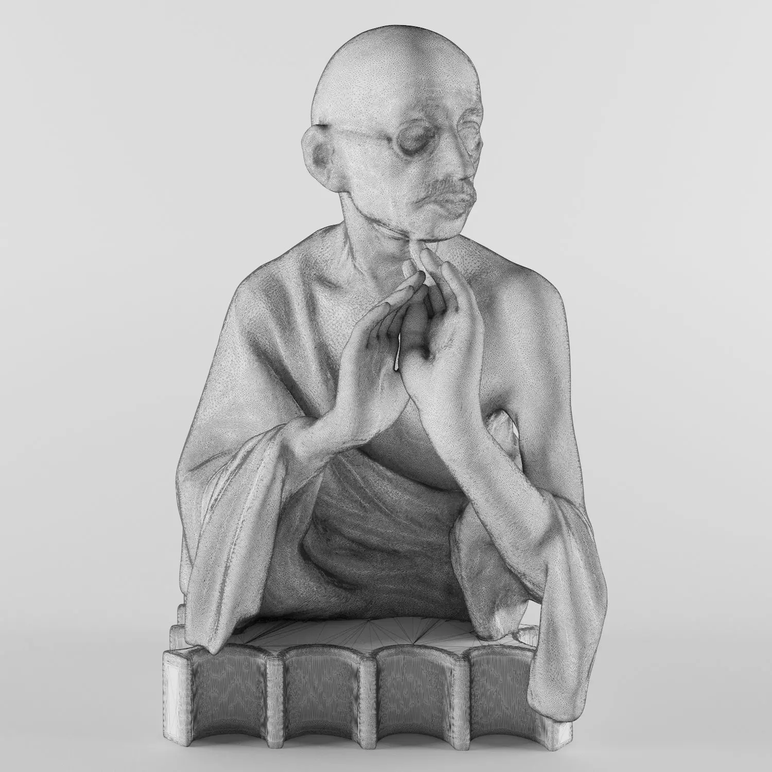 Mohandas Karamchand Gandhi 3D print model_0