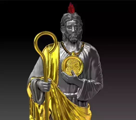 jewelry pendant Saint Jude Thaddeus solid 4cm