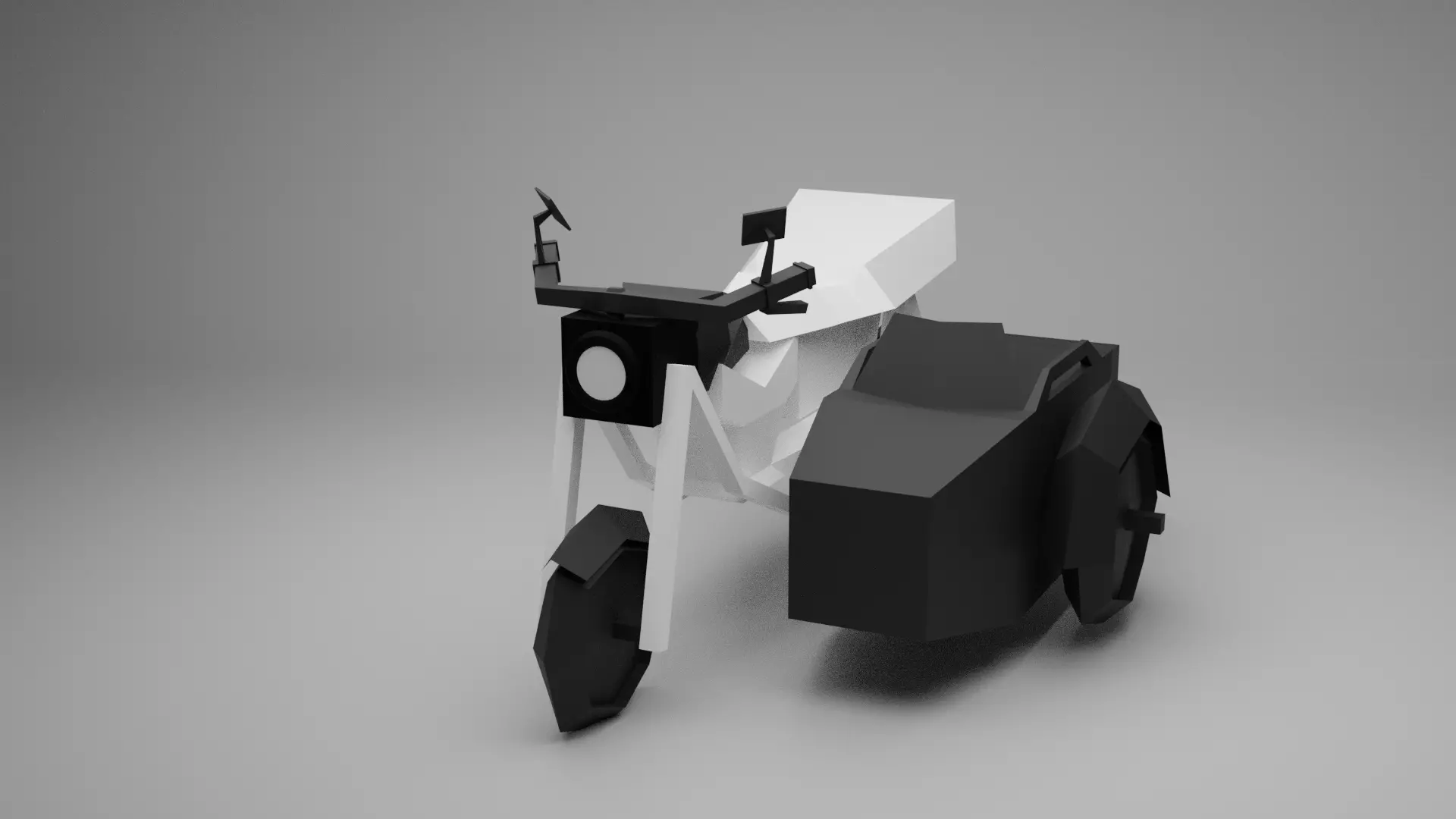 Bike with Sidecar 3D model_0