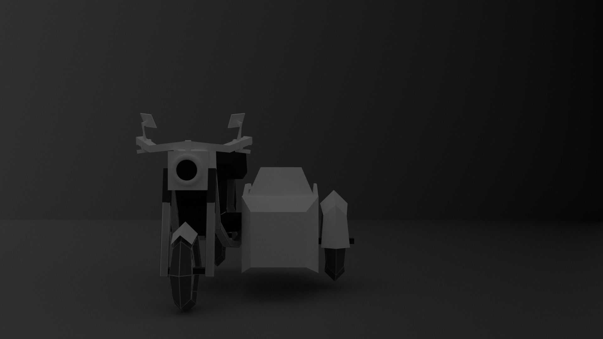 Bike with Sidecar 3D model_5