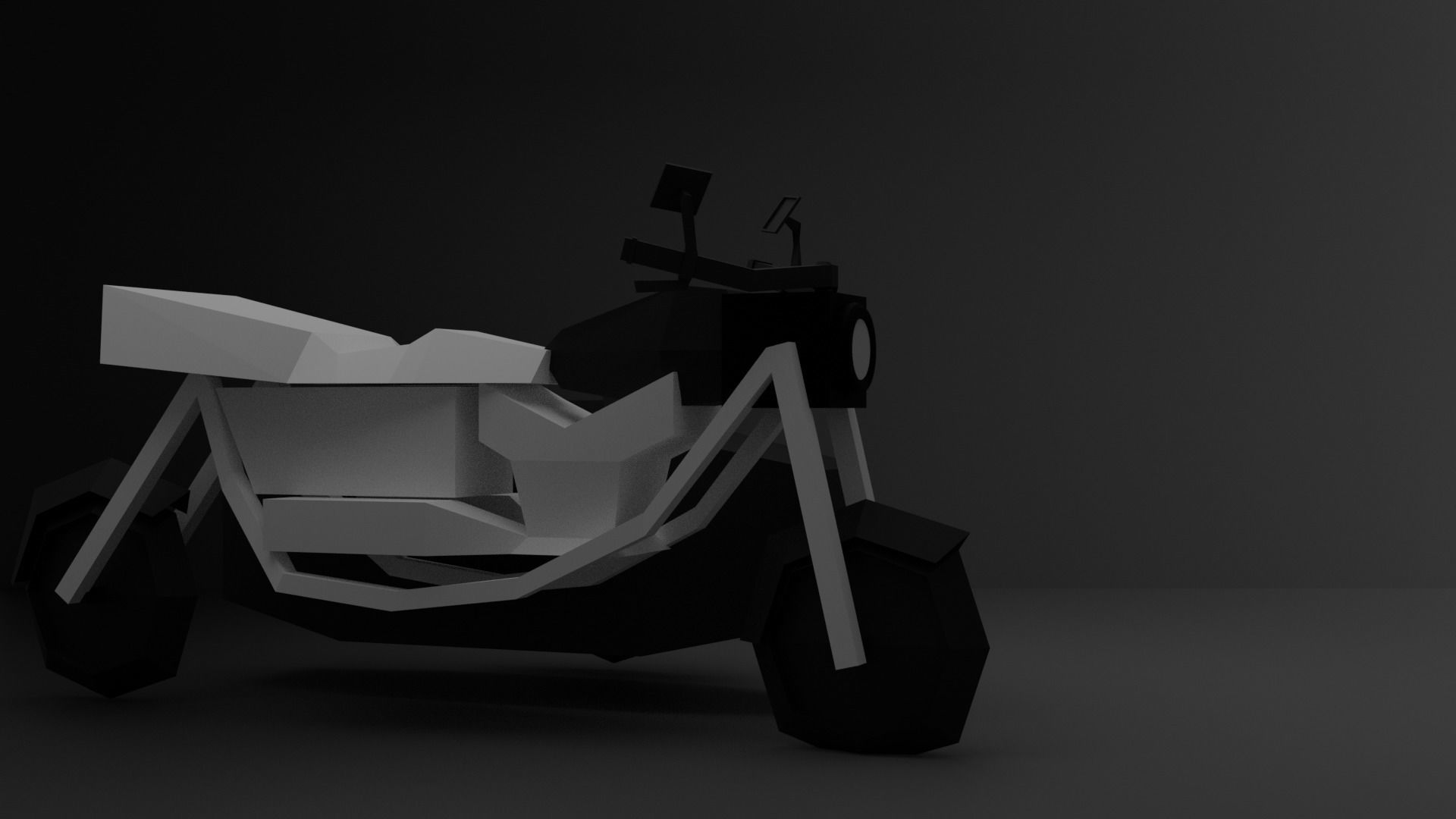 Bike with Sidecar 3D model_6