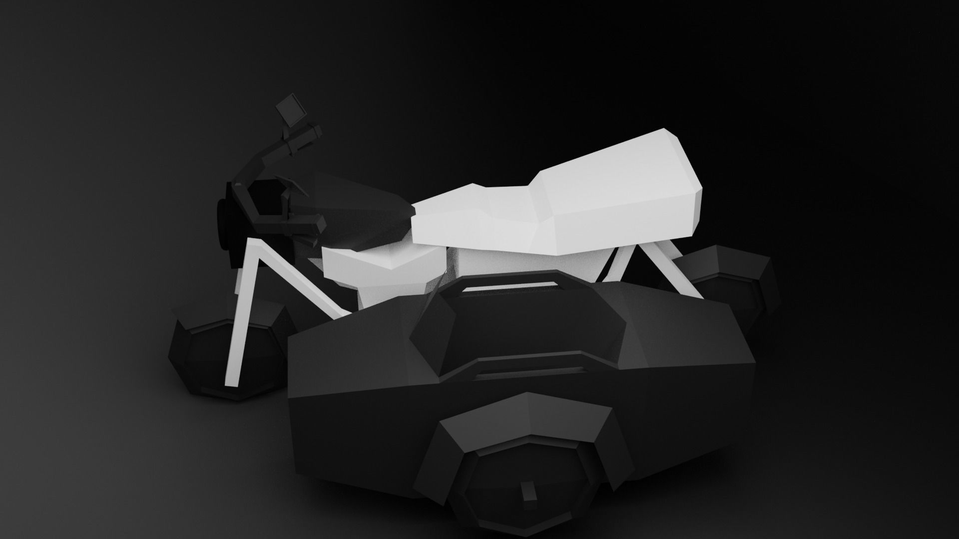 Bike with Sidecar 3D model_8