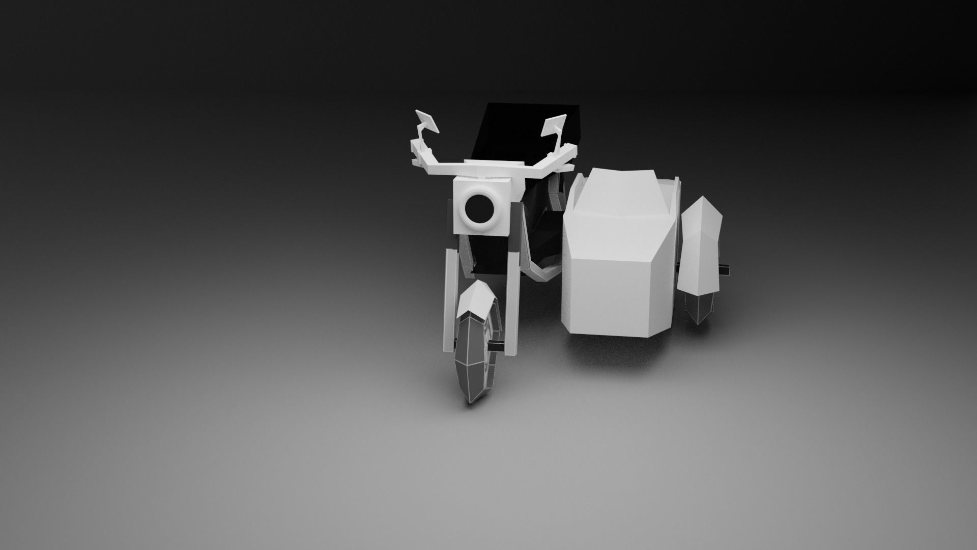 Bike with Sidecar 3D model_1