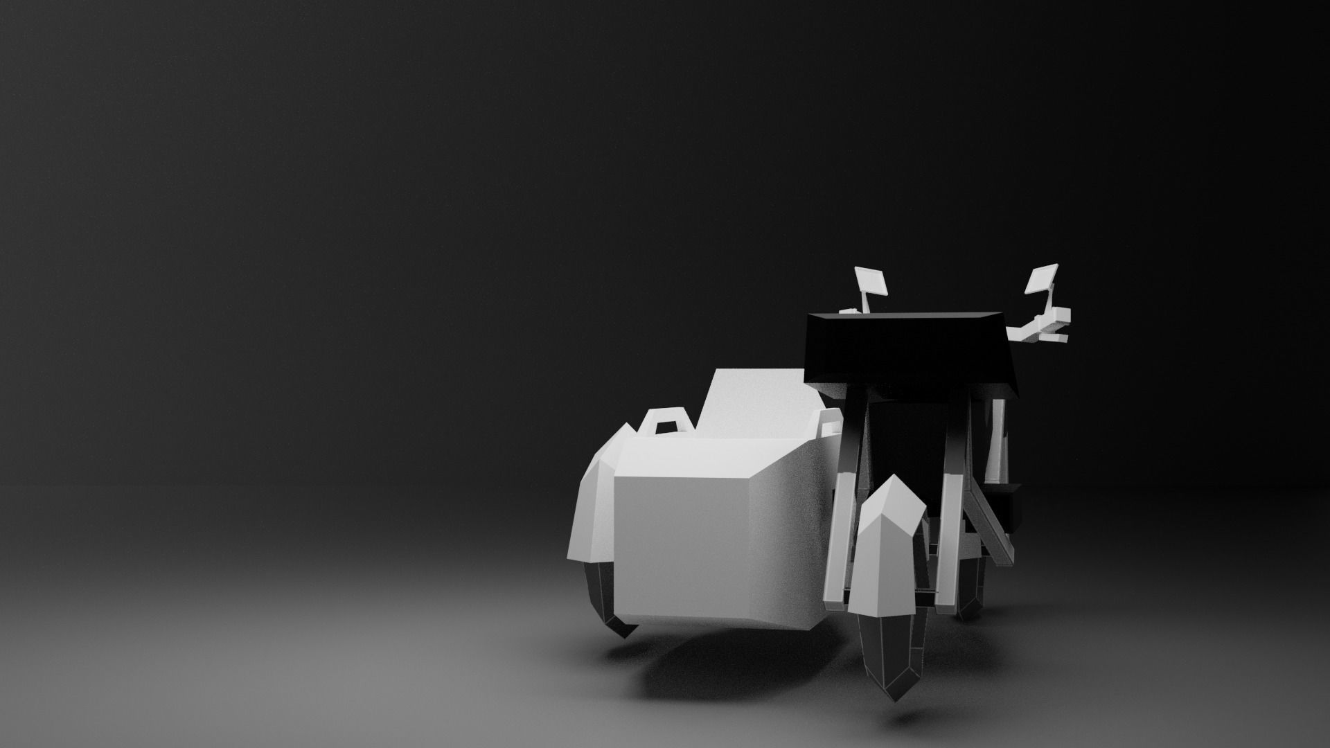 Bike with Sidecar 3D model_3