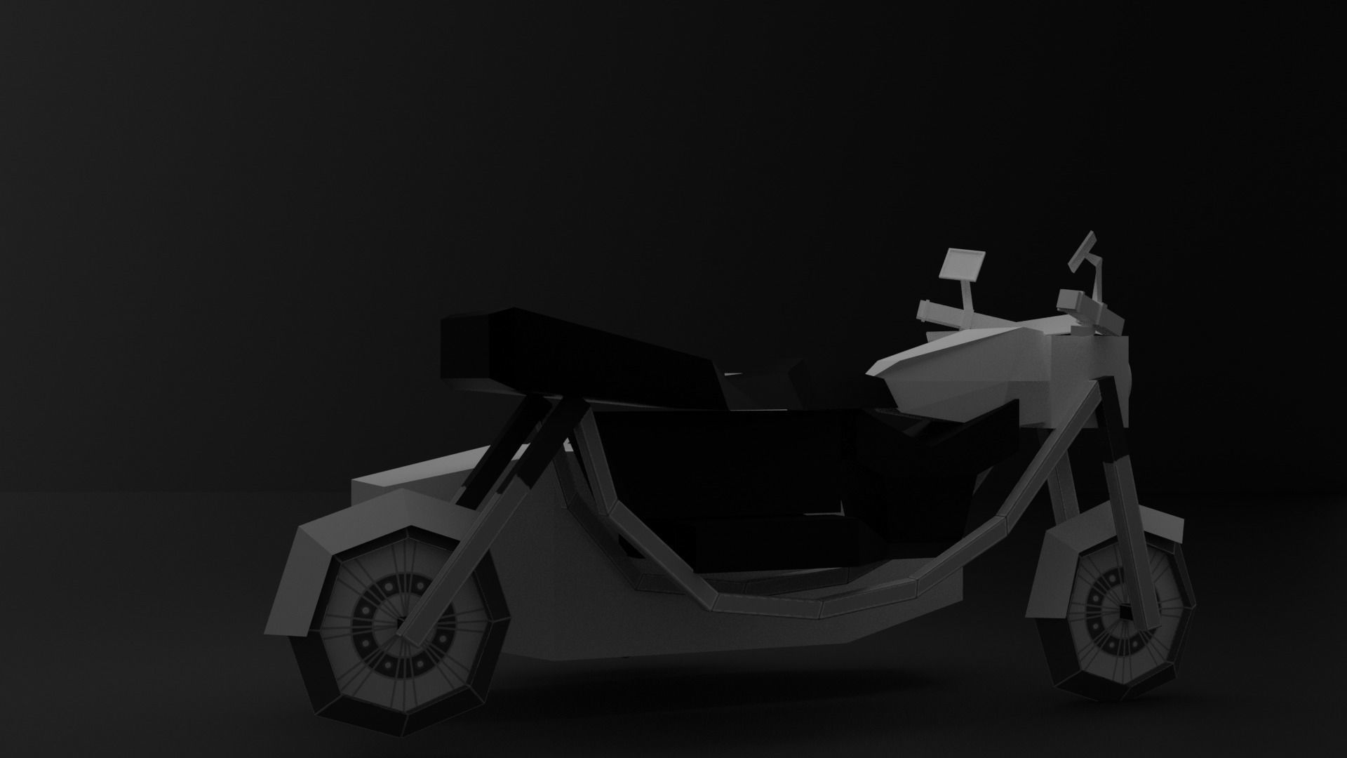 Bike with Sidecar 3D model_7
