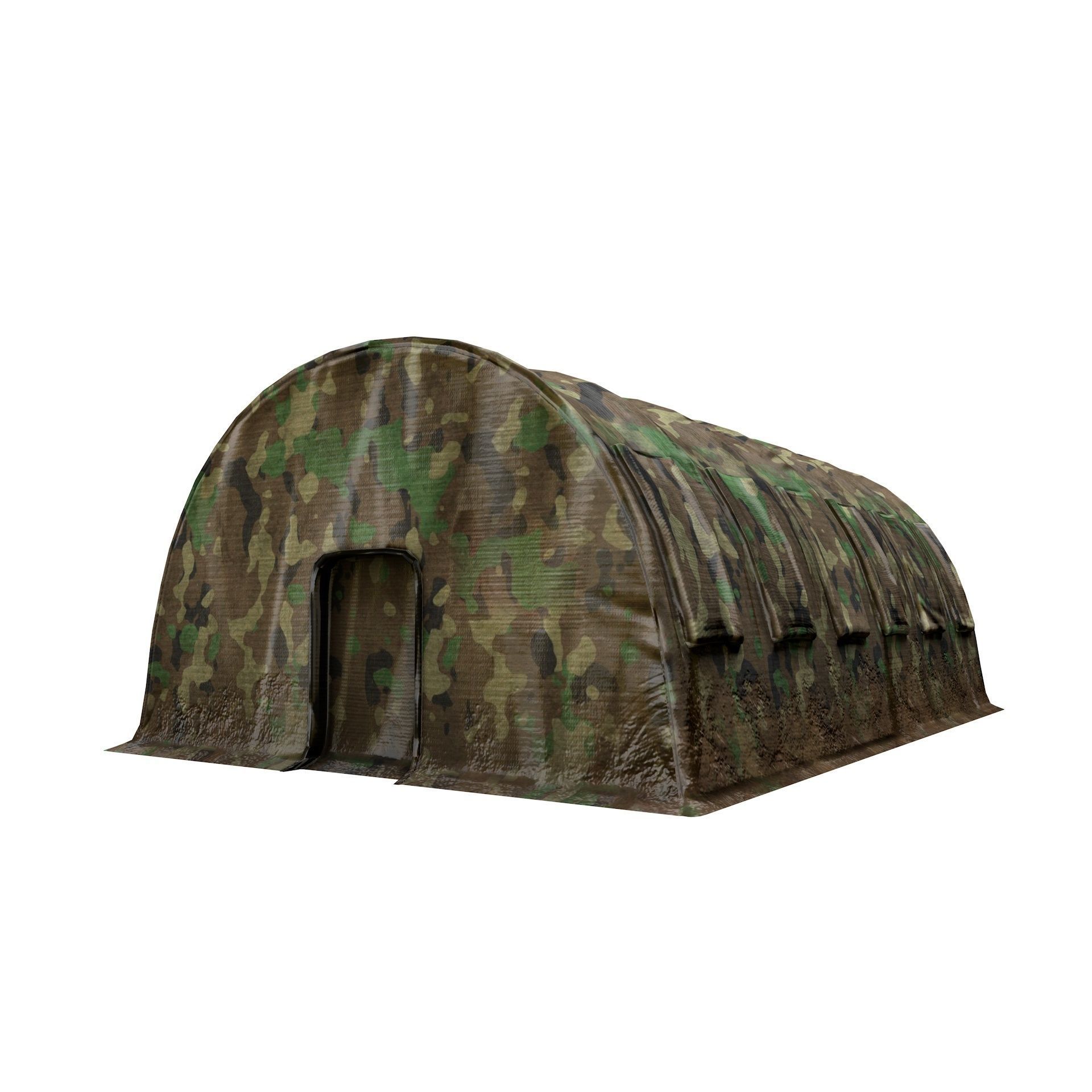 Large Military Tent Desert Camouflage Game Ready Low-poly 3D model_8