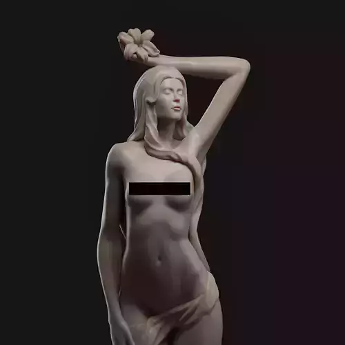Stylized sculpture of  goddess Dibella from The Elder Scrolls 3D print model