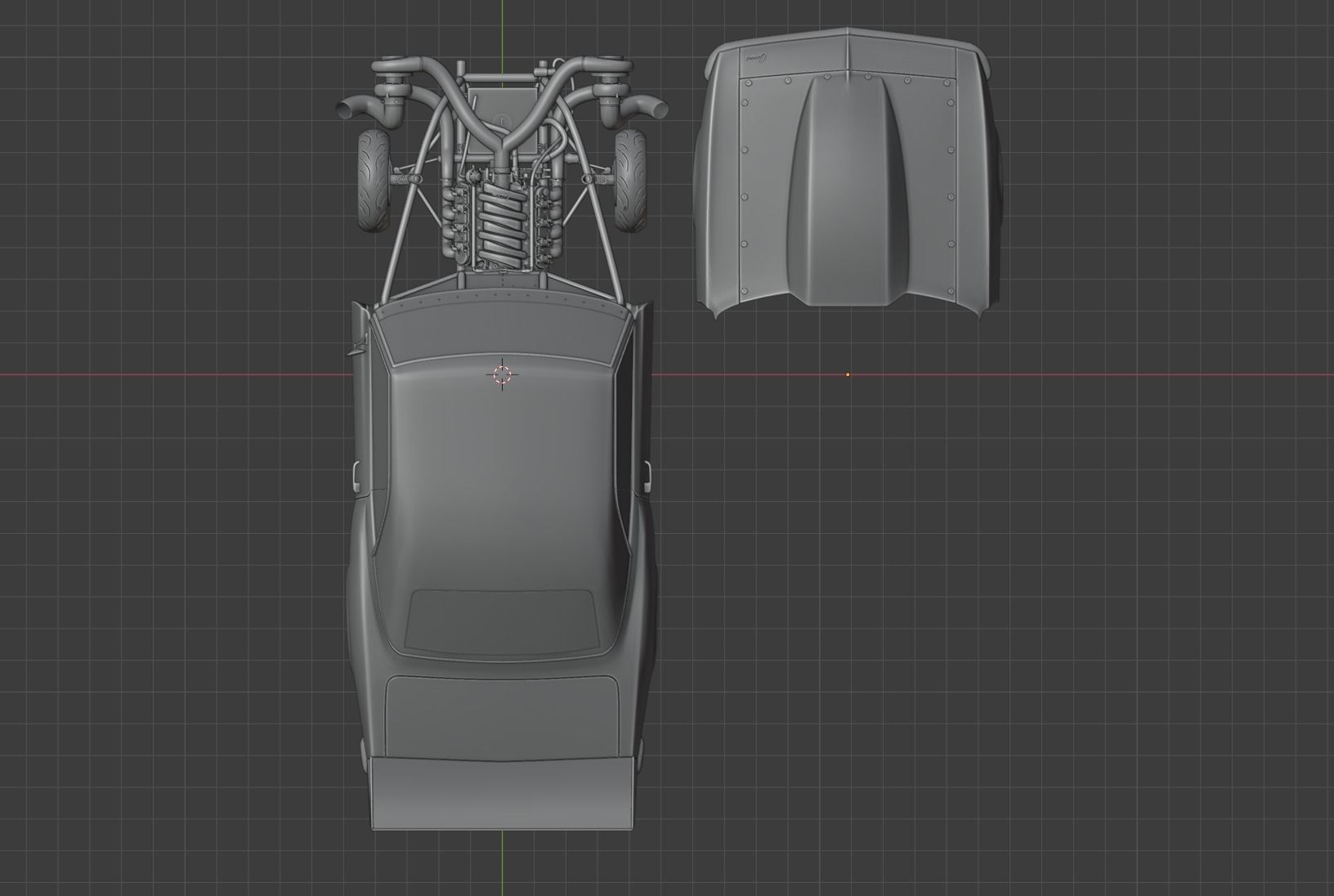 Drag camaro 3D model_6