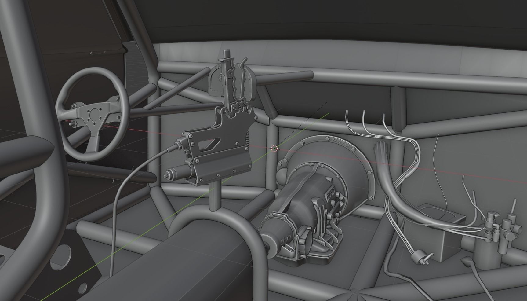 Drag camaro 3D model_3
