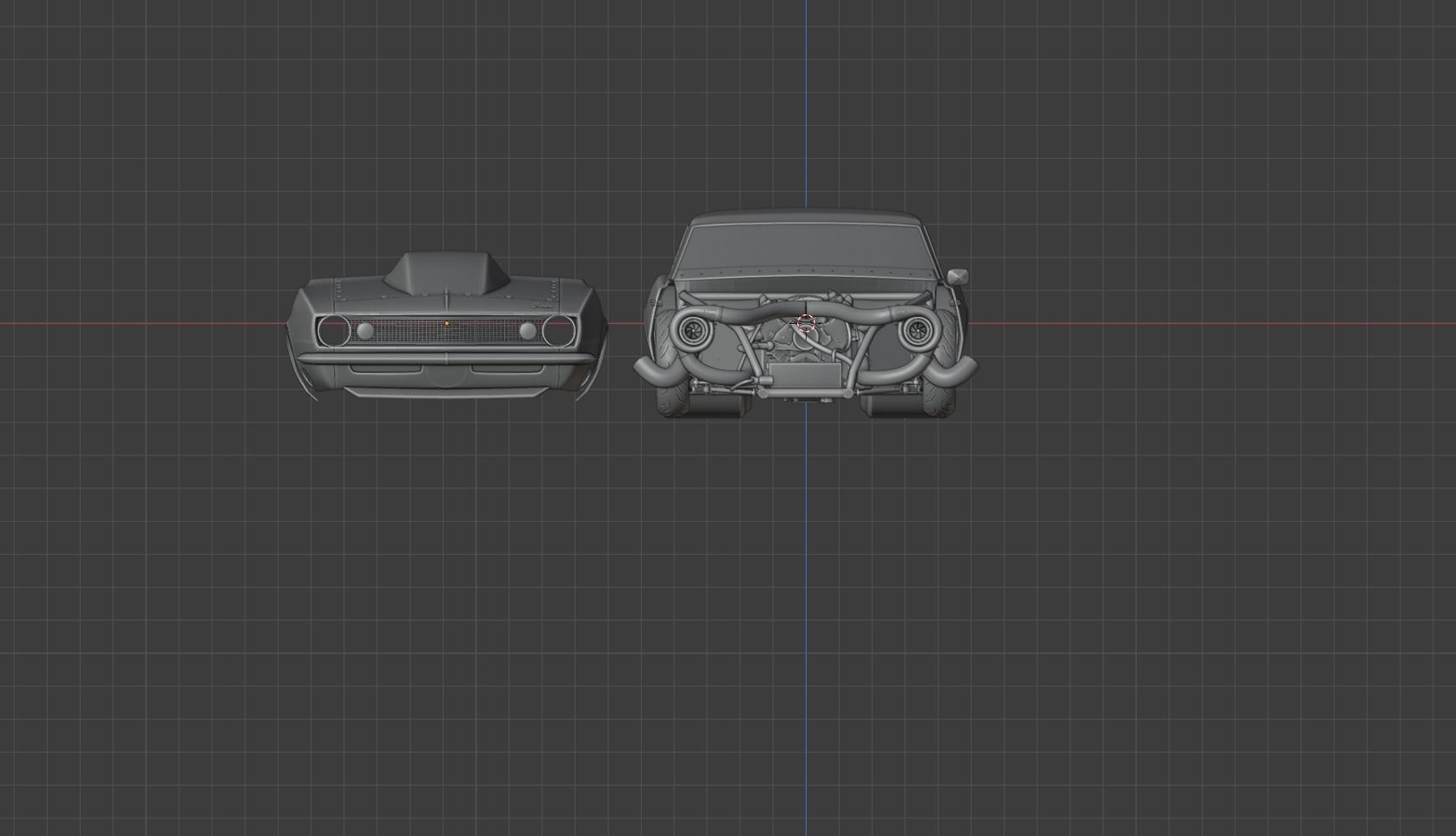 Drag camaro 3D model_7