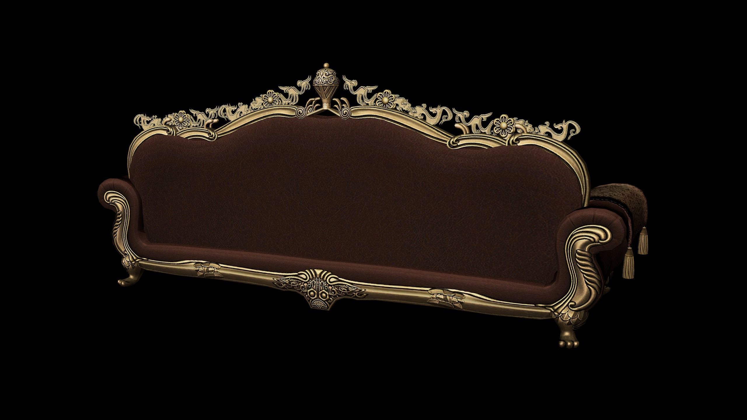 Luxury Sofa Low-poly 3D model_5