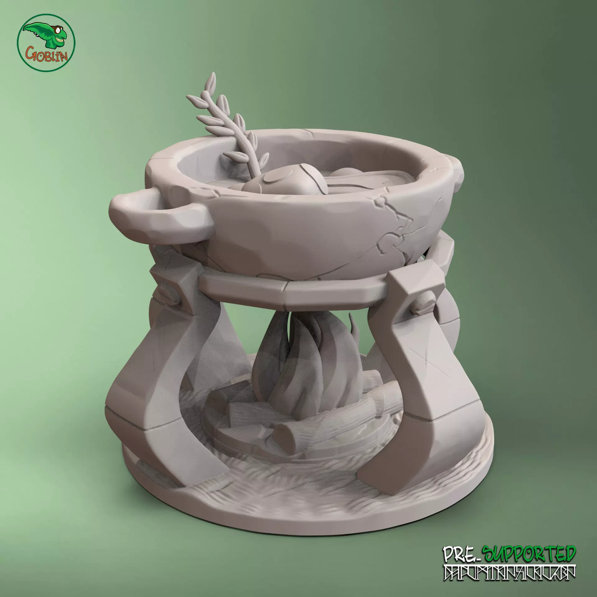 Cauldron - Goblin Village 3D print model_0