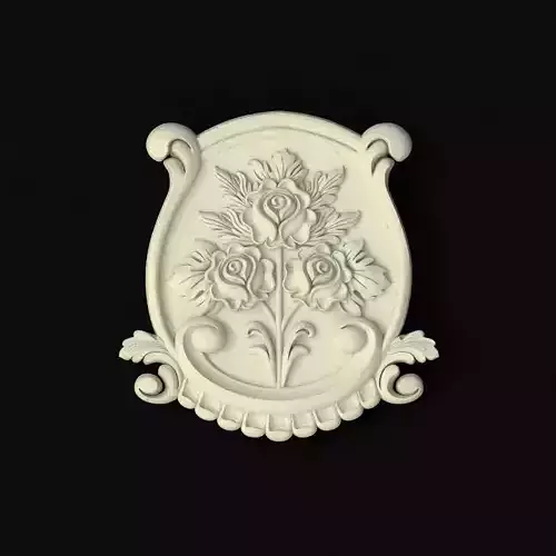 dekor ornate plaque with flowers