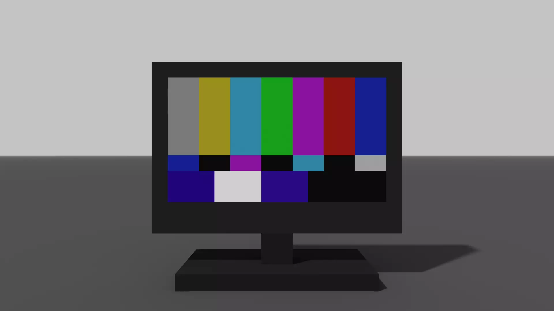 Flatscreen LCD TV Low-poly 3D model