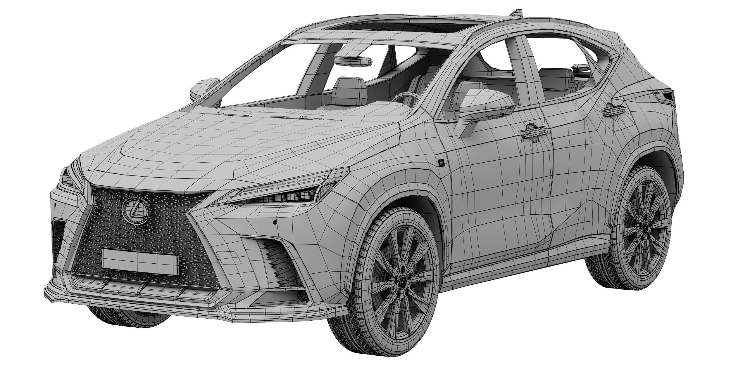 Lexus NX300 F-Sport 2022 3D model_13