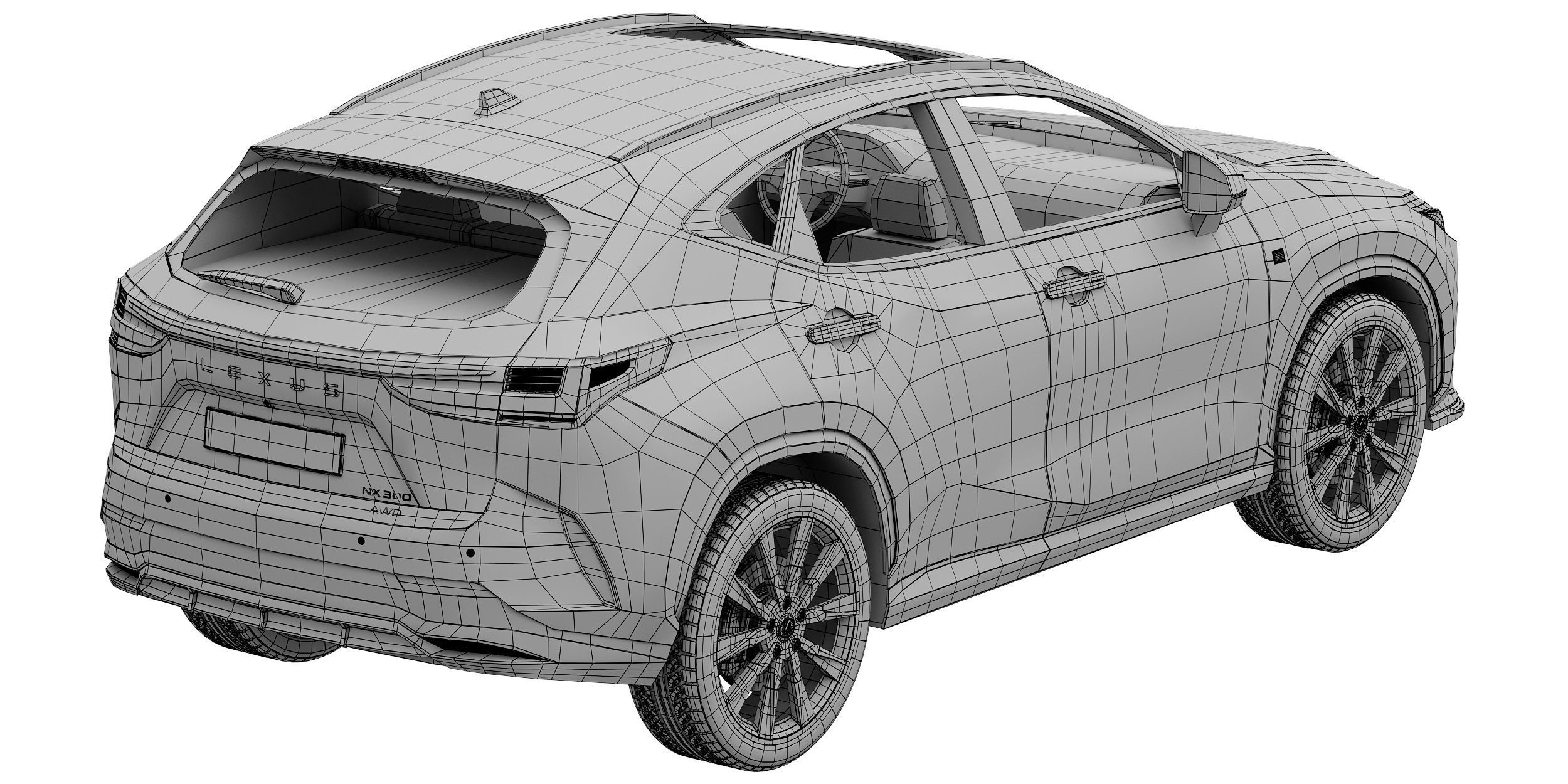 Lexus NX300 F-Sport 2022 3D model_17