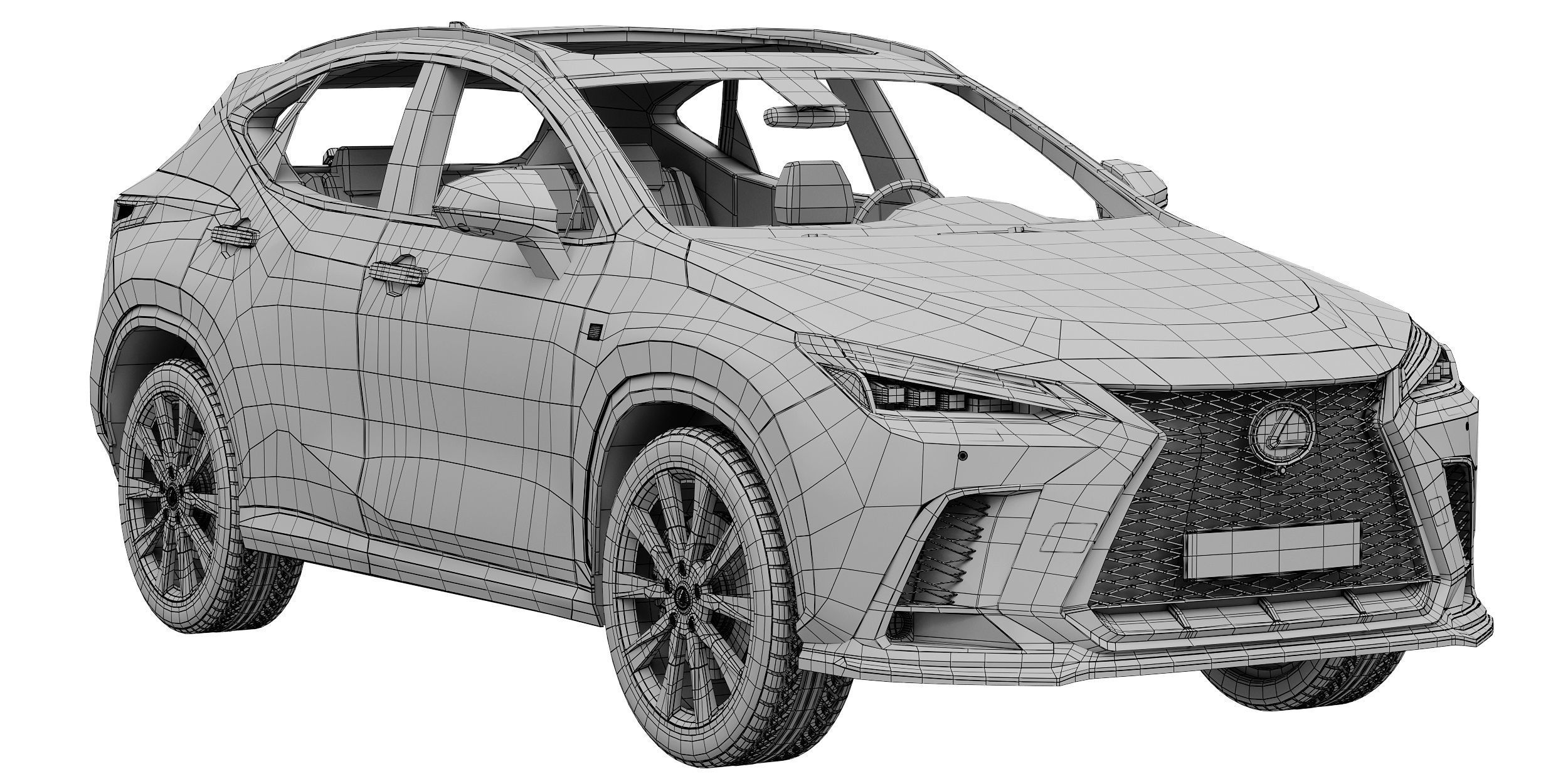 Lexus NX300 F-Sport 2022 3D model_14