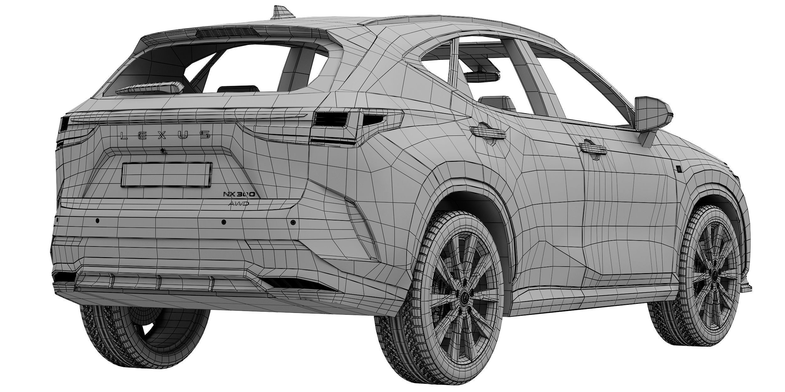 Lexus NX300 F-Sport 2022 3D model_16